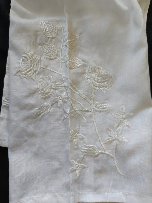 White Floral Embroidered Trouser - Image 2