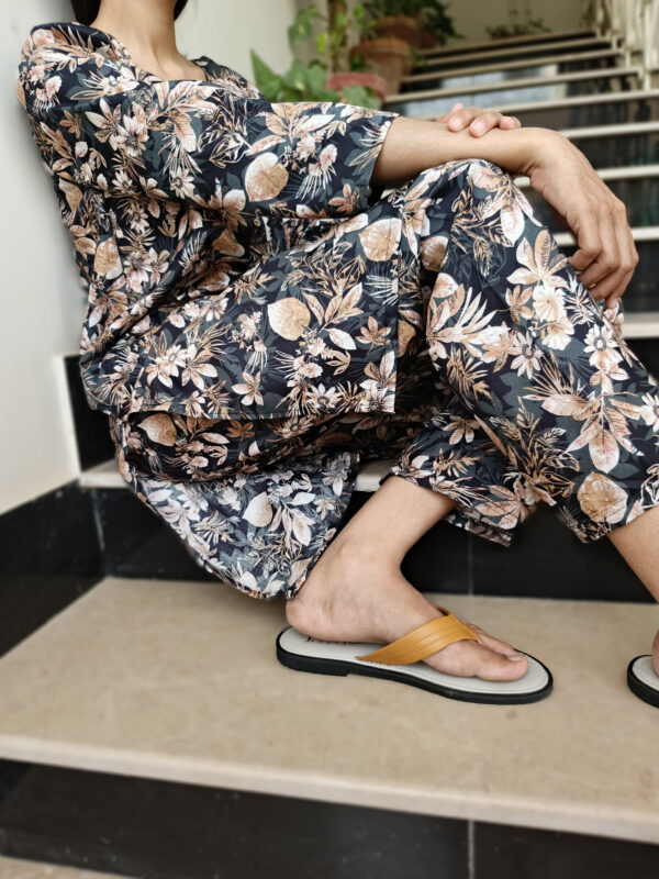 Blossom Blue Floral Printed Suit - Image 2