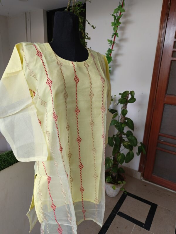 Lemon Charm Embroidered Organza Shirt - Image 3