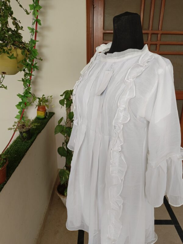 White Chiffon Frock - Image 3